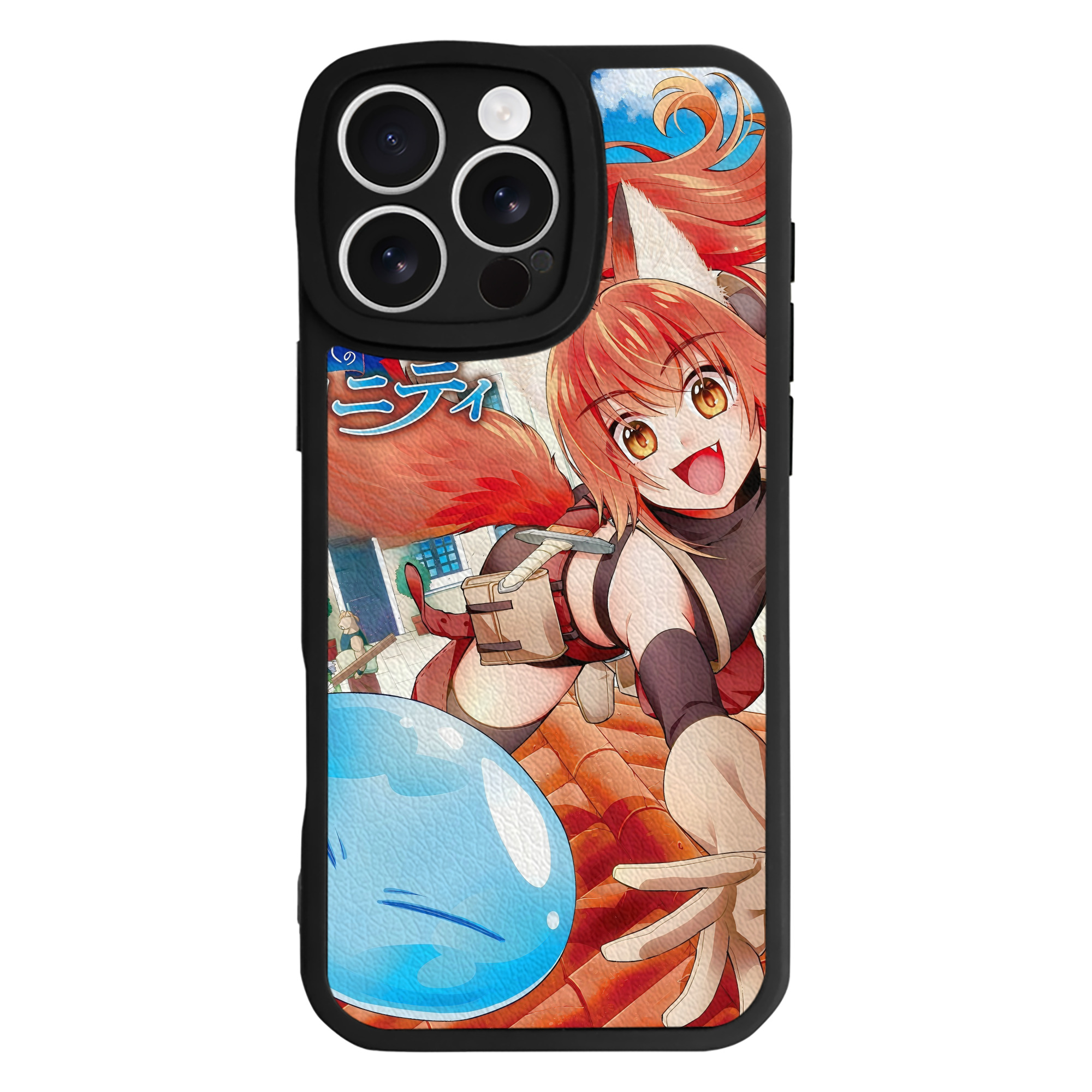 （画像用） 転スラ Regarding Reincarnated to Slime 【iPhone 16シリーズ対応】シリコンスマホケース（レザー調） 材質：シリコン